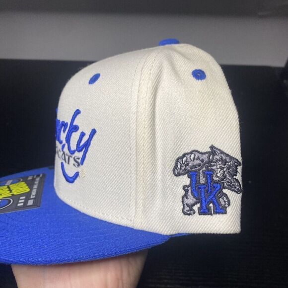 Kentucky Wildcats Top Of The World SnapBack Hat Retro White Blue New - Picture 3 of 5